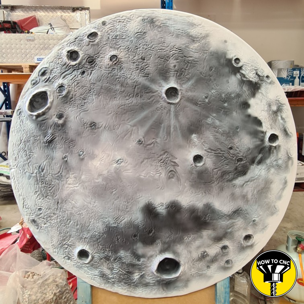 3D Dome Moon STL File for CNC & 3D Printing, CNC Wall Art Decor (Digital Download)