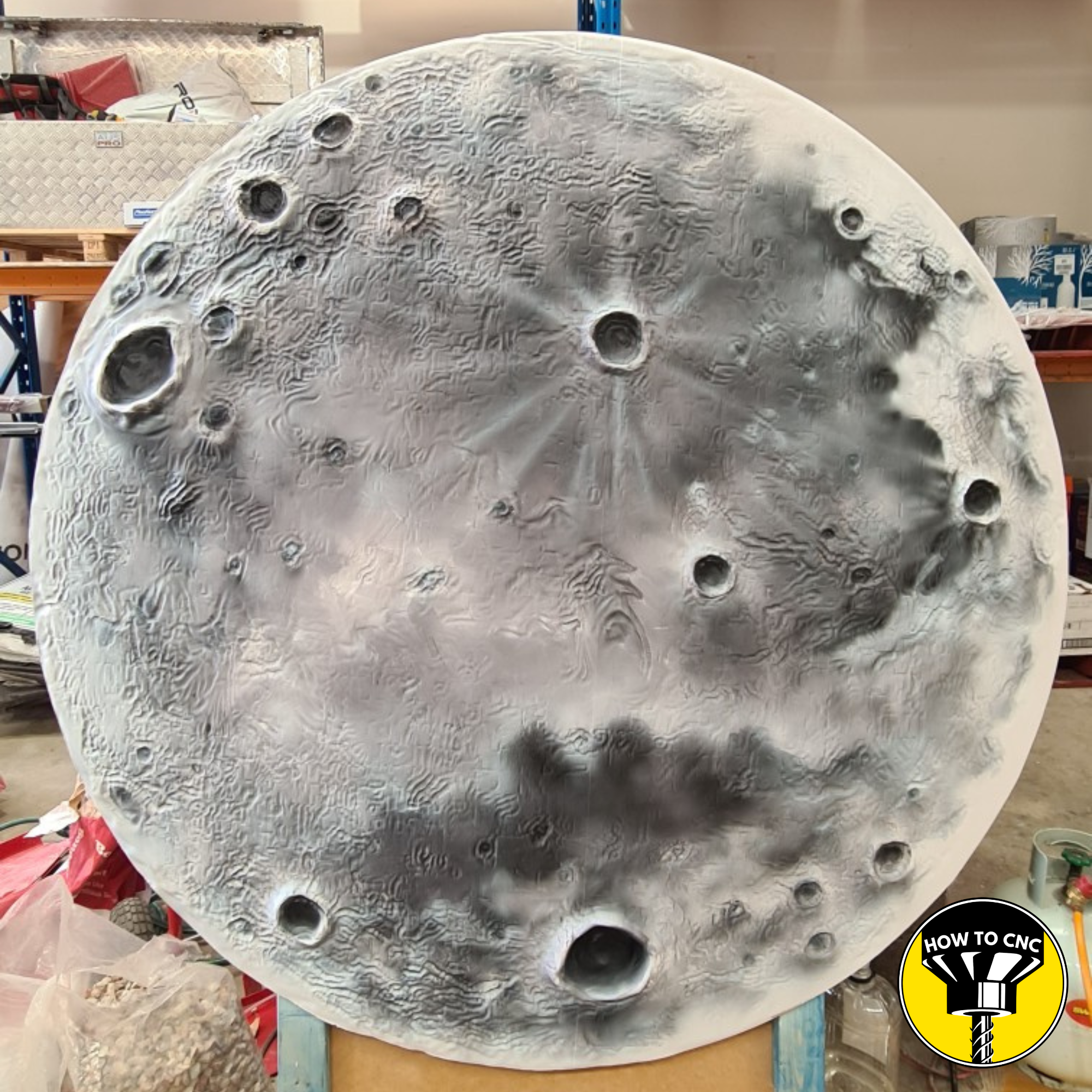 3D Dome Moon STL File for CNC & 3D Printing, CNC Wall Art Decor (Digital Download)