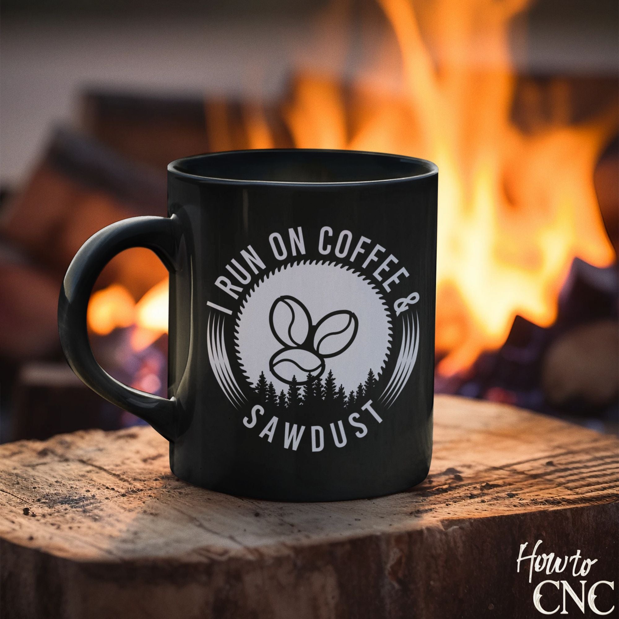 Funny Woodworking Mug – I Run On Coffee And Sawdust - Free Shipping