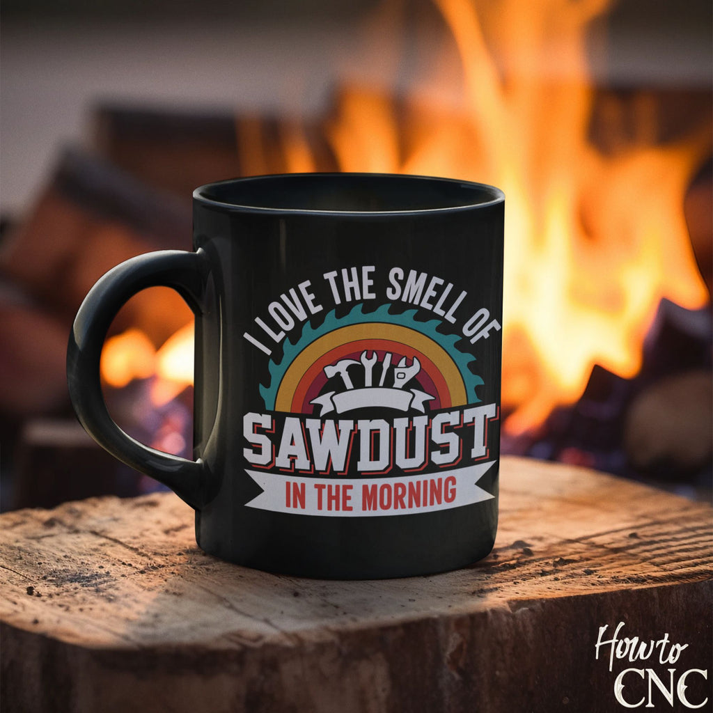 Funny Woodworking Mug - I Love The Smell Of Sawdust In The Morning - Free Shipping