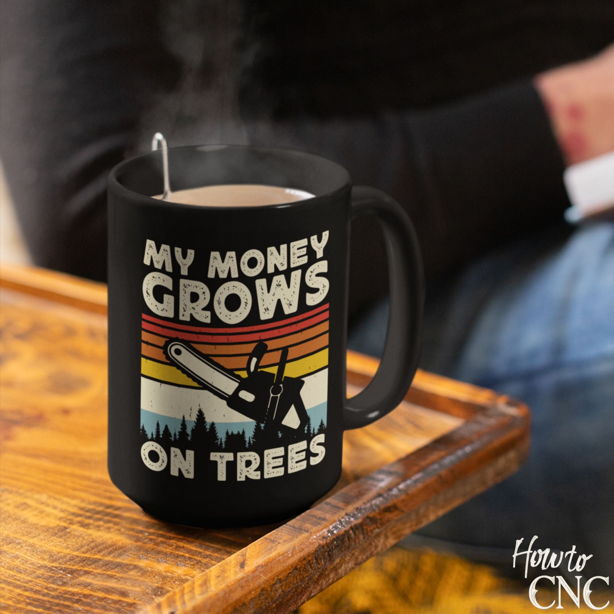 Funny Woodworking Mug - My Money Grows On Trees - Free Shipping