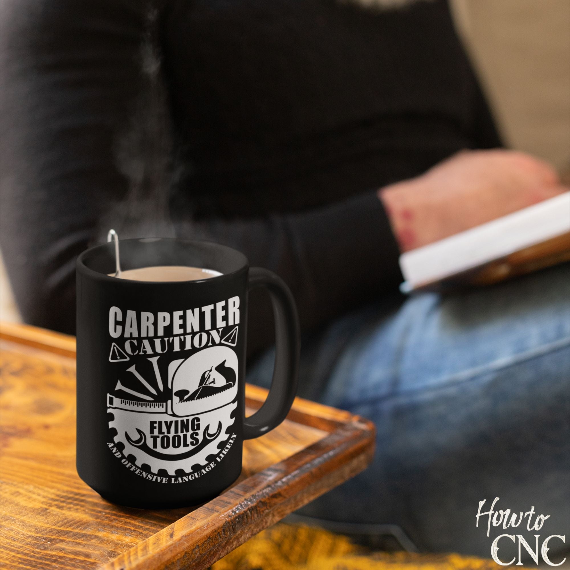 Funny Woodworking Mug – Carpenter Caution Flying Tools And Offensive Language Likely - Free Shipping