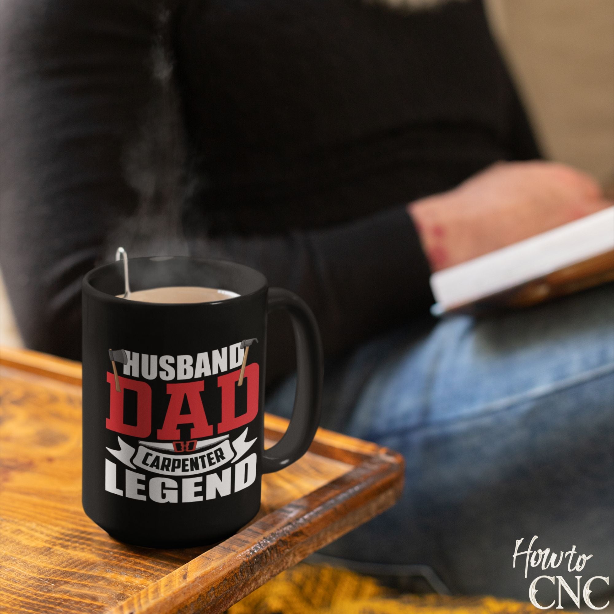 Funny Woodworking Mug - Husband Dad Carpenter Legend - Free Shipping