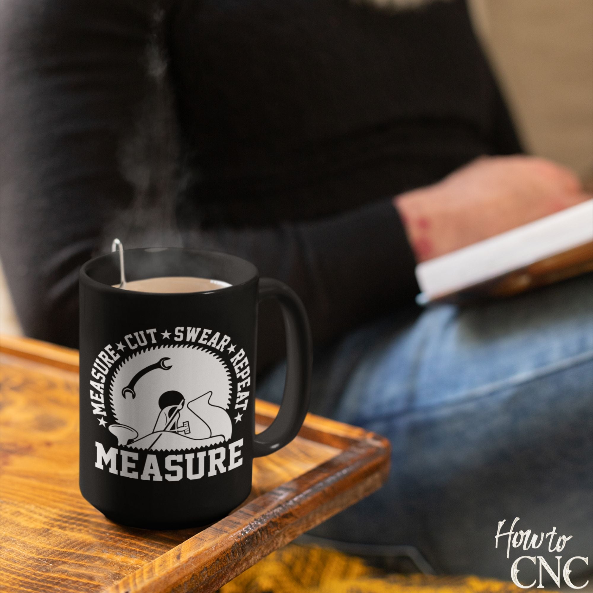 Funny Woodworking Mug – Measure, Measure, Cut, Swear, Repeat - Free Shipping