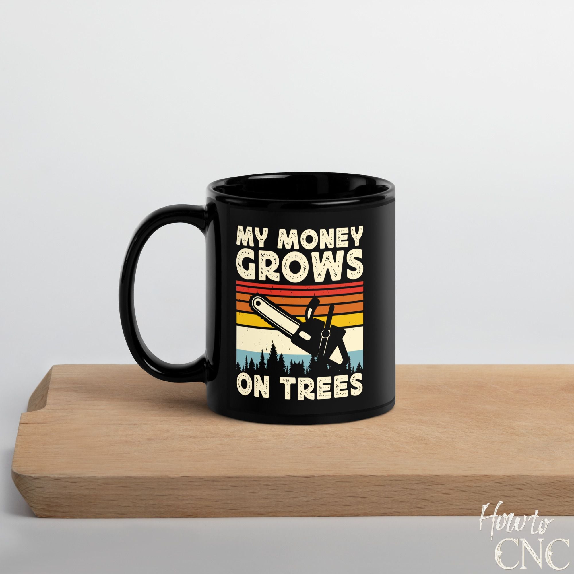 Funny Woodworking Mug - My Money Grows On Trees - Free Shipping