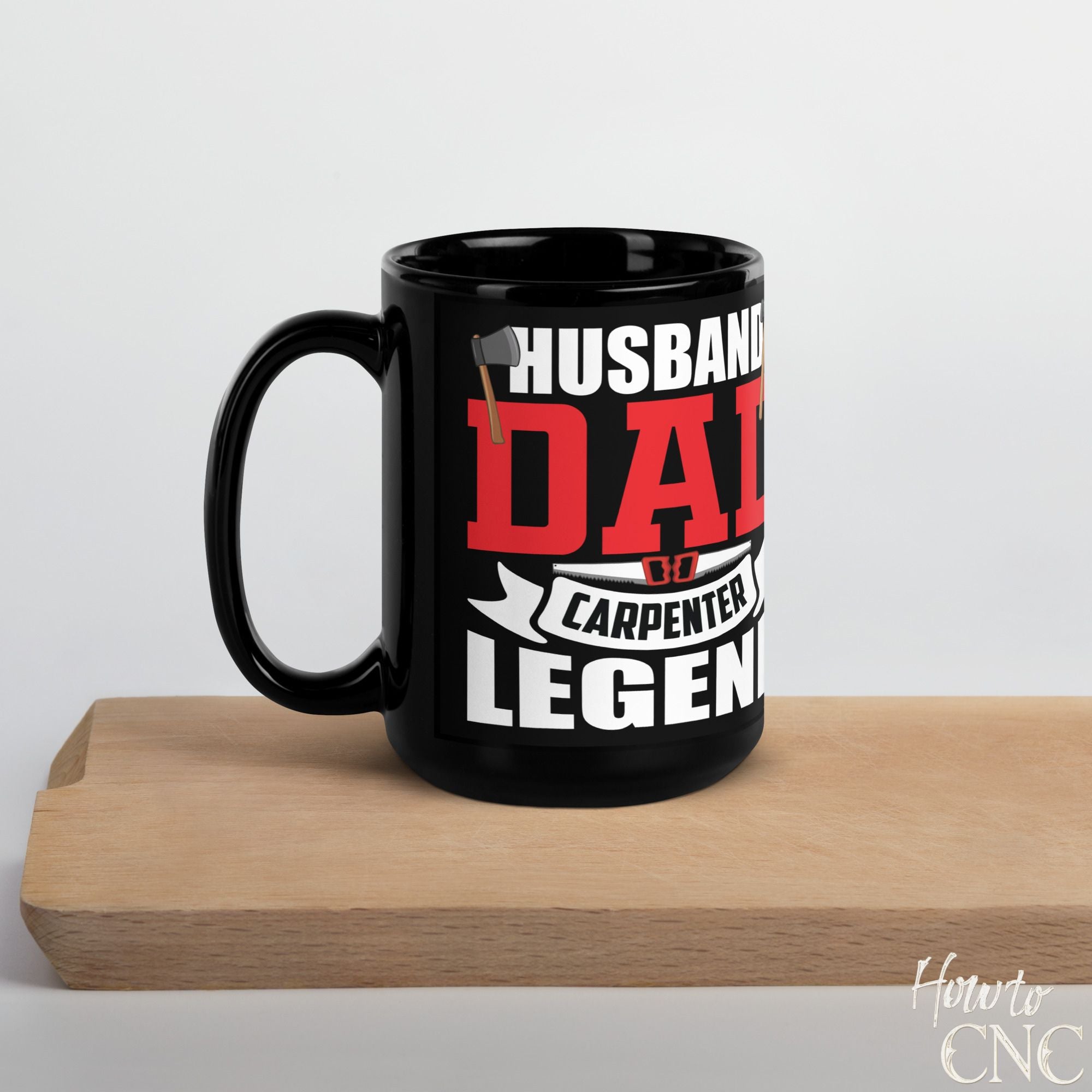 Funny Woodworking Mug - Husband Dad Carpenter Legend - Free Shipping
