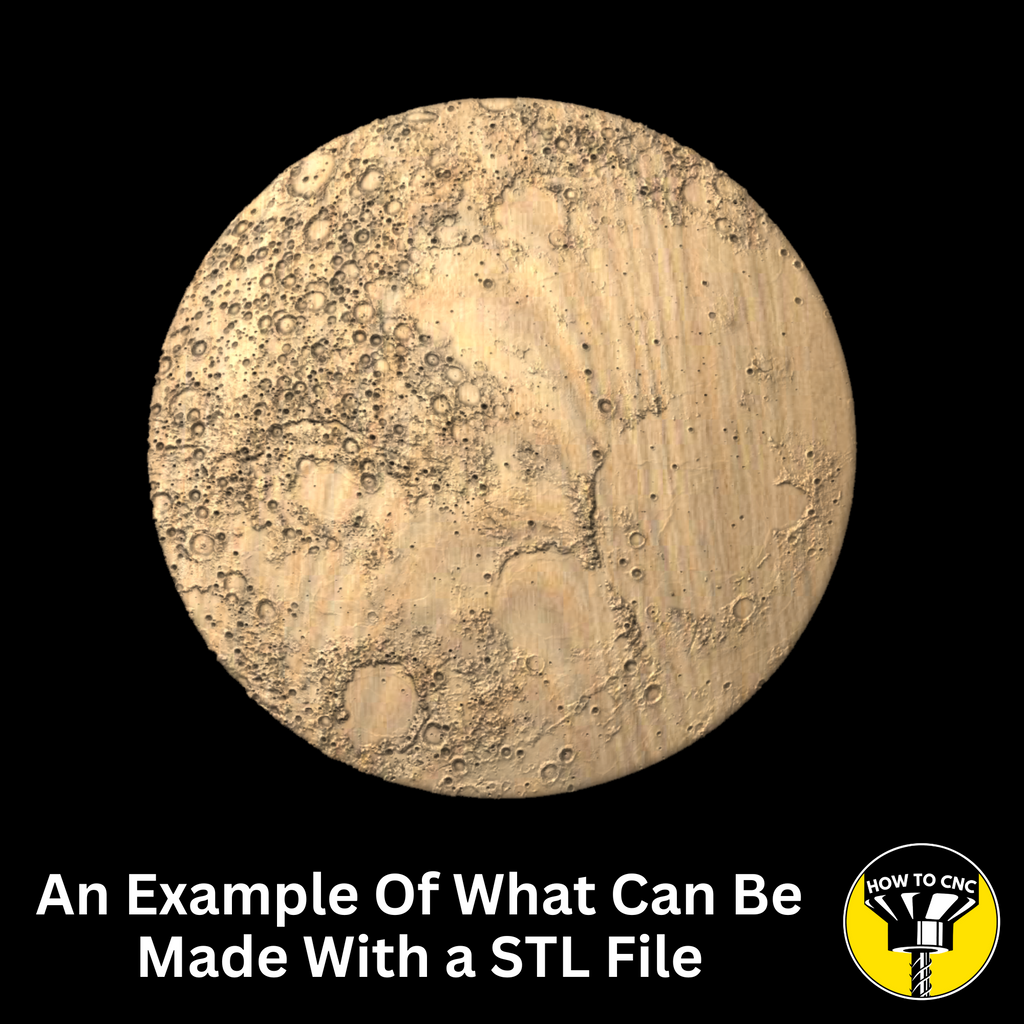 3D Dome Moon STL File for CNC & 3D Printing, CNC Wall Art Decor (Digital Download)
