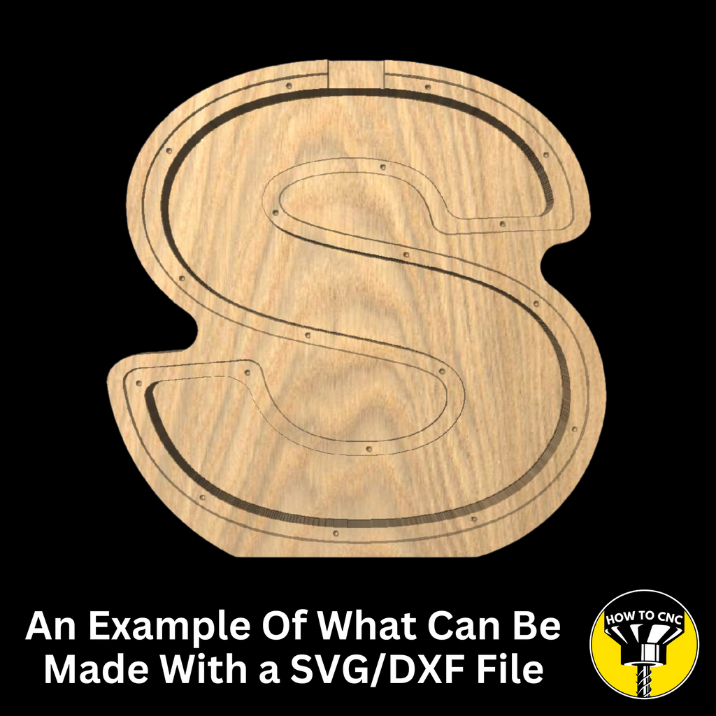 Letter S Money Box SVG File for CNC Router, Alphabet Money Box CNC SVG, Money Box Router File, (Digital Download)