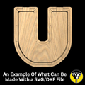 Letter U Money Box SVG File for CNC Router, Alphabet Money Box CNC SVG, Money Box Router File, (Digital Download)