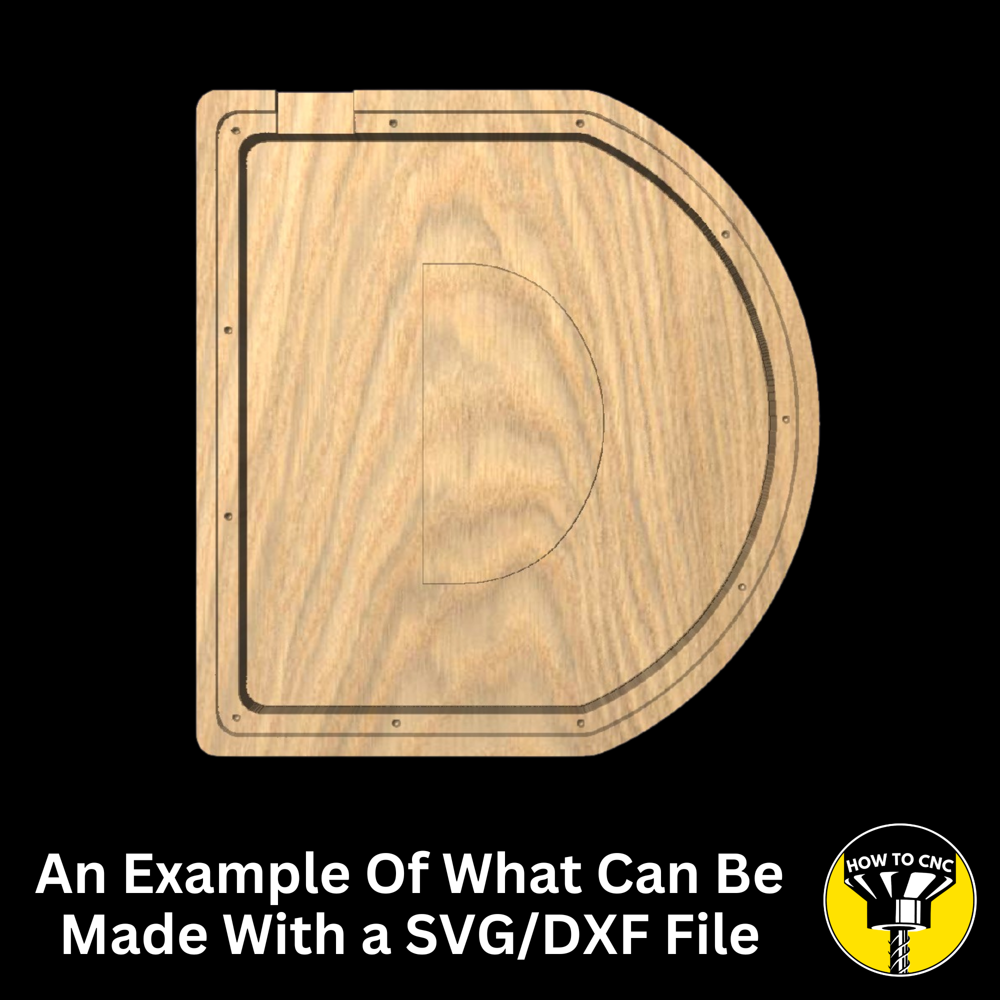 Letter D Money Box SVG File for CNC Router, Alphabet Money Box CNC SVG, Money Box Router File, (Digital Download)