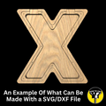 Letter X Money Box SVG File for CNC Router, Alphabet Money Box CNC SVG, Money Box Router File, (Digital Download)
