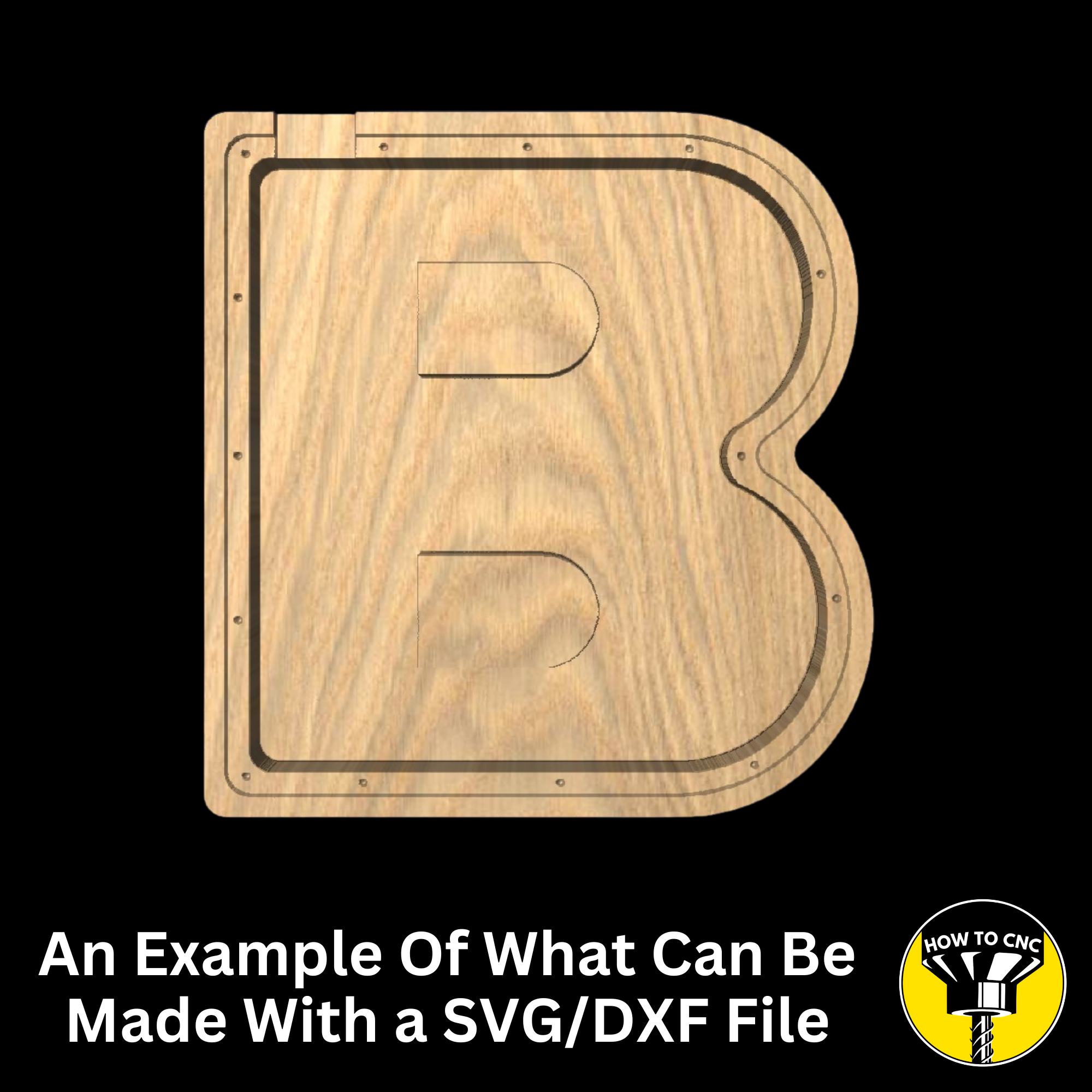 Letter B Money Box SVG File for CNC Router, Alphabet Money Box CNC SVG, Money Box Router File, (Digital Download)