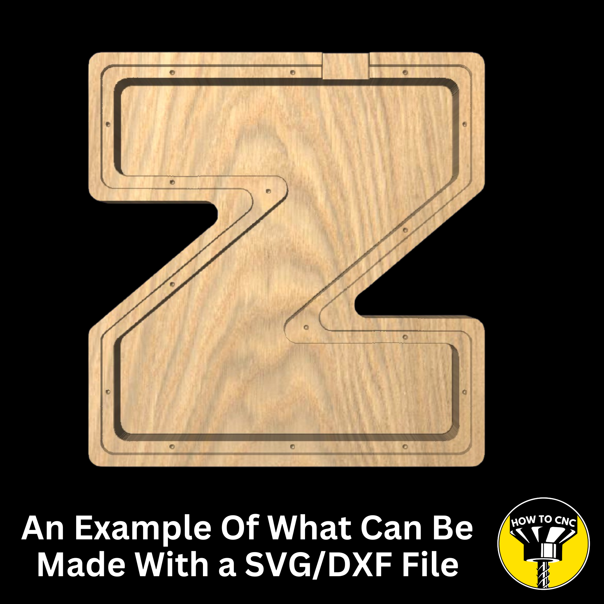 Letter Z Money Box SVG File for CNC Router, Alphabet Money Box CNC SVG, Money Box Router File, (Digital Download)