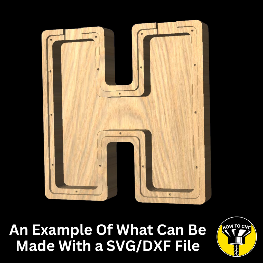 Letter H Money Box SVG File for CNC Router, Alphabet Money Box CNC SVG, Money Box Router File, (Digital Download)