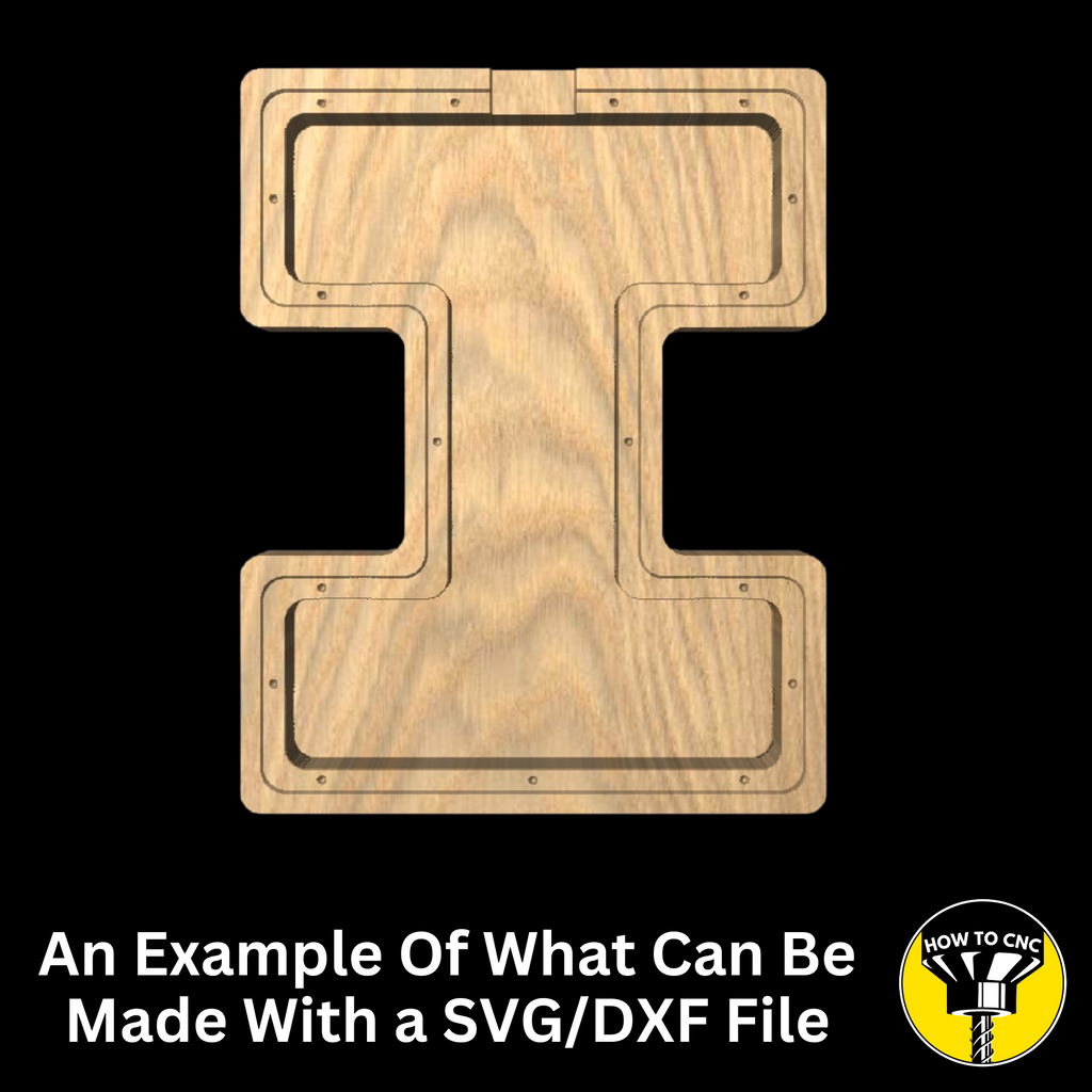 Letter I Money Box SVG File for CNC Router, Alphabet Money Box CNC SVG, Money Box Router File, (Digital Download)