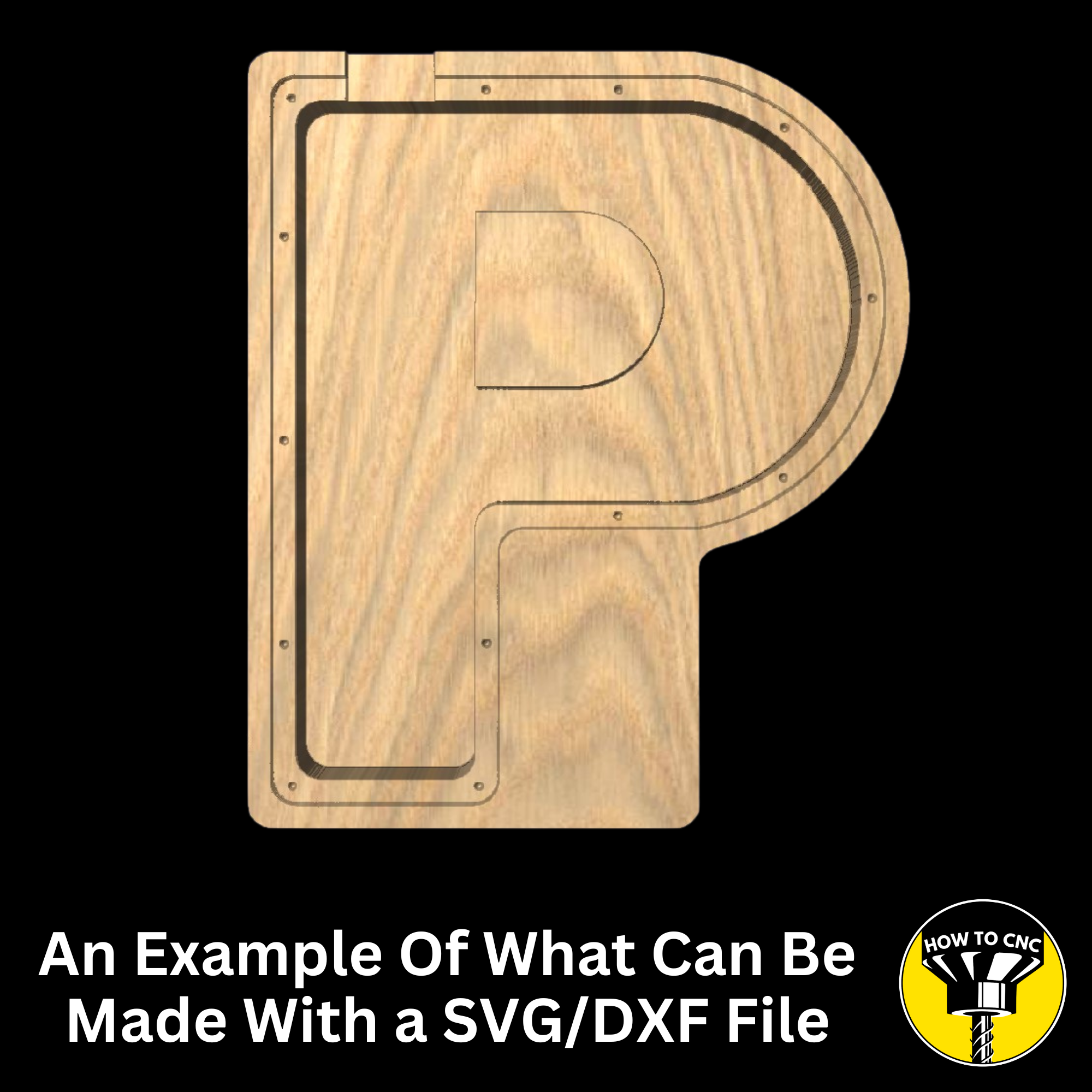 Letter P Money Box CNC File, Money Box SVG File, Money Box File, Kids Money Box Router File, (Digital Download)