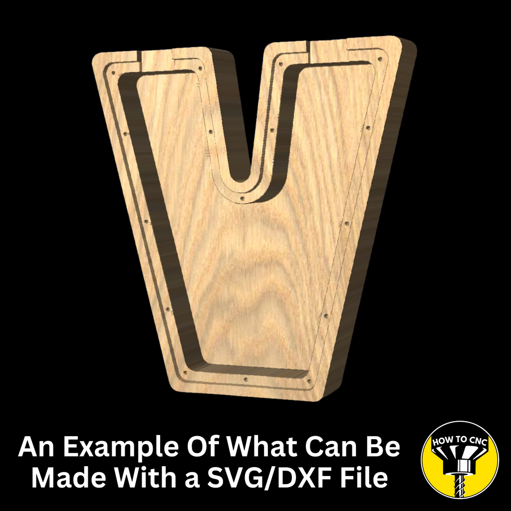 Letter V Money Box SVG File for CNC Router, Alphabet Money Box CNC SVG, Money Box Router File, (Digital Download)