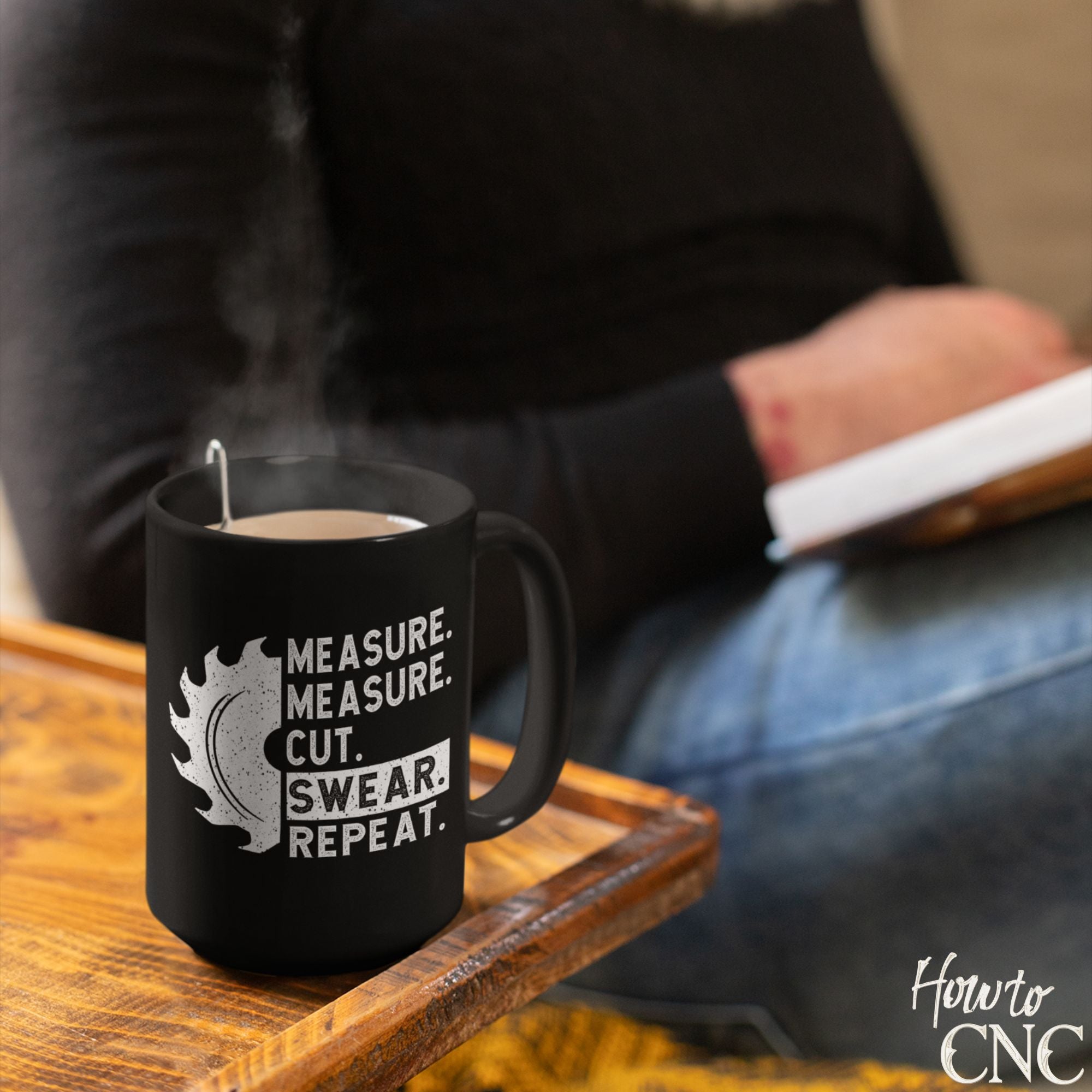 Funny Woodworking Mug – Measure Measure Cut Swear Repeat Coffee Mug - Free Shipping