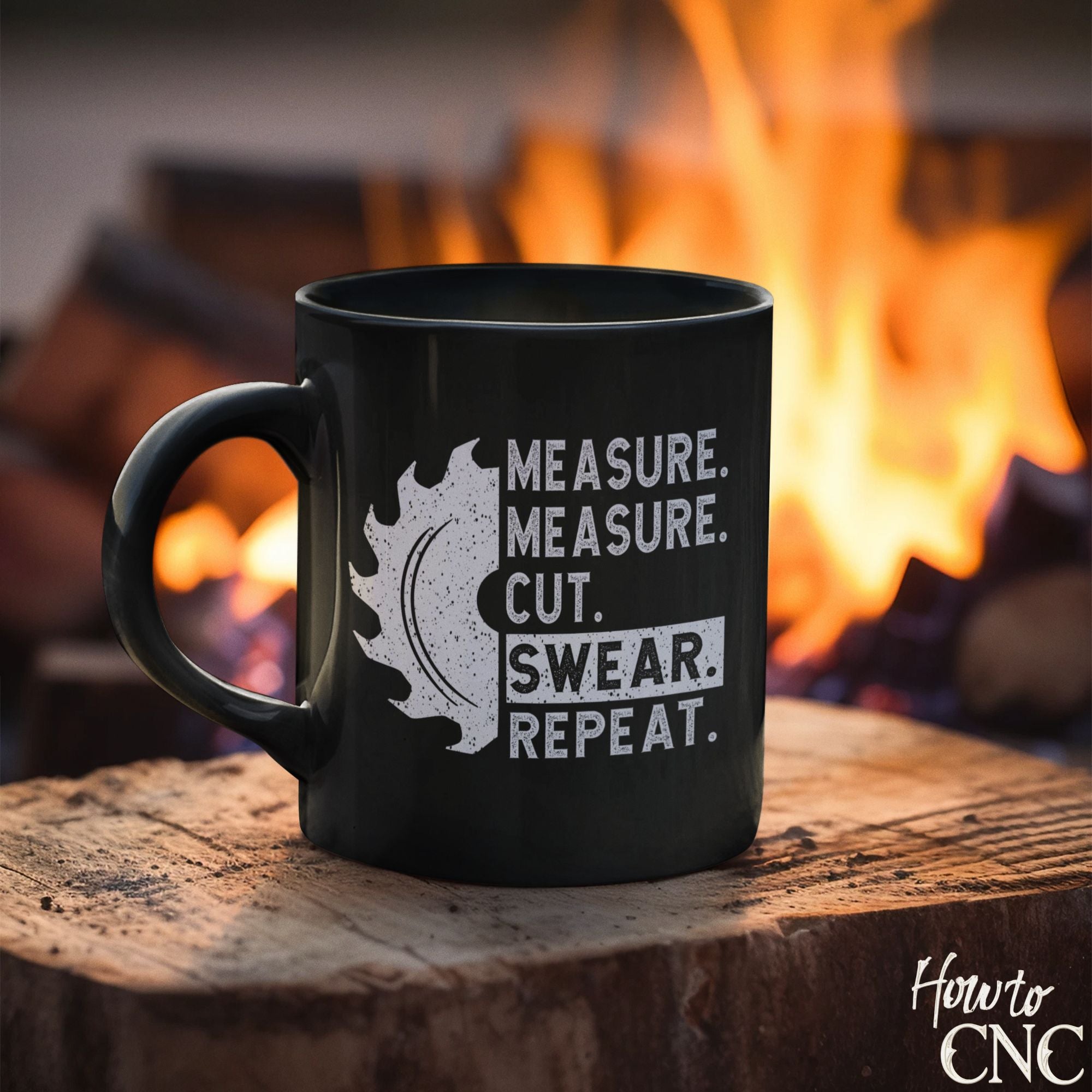 Funny Woodworking Mug – Measure Measure Cut Swear Repeat Coffee Mug - Free Shipping