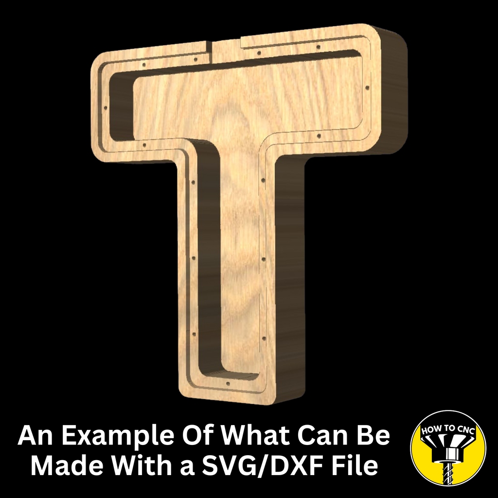 Letter T Money Box SVG File for CNC Router, Alphabet Money Box CNC SVG, Money Box Router File, (Digital Download)