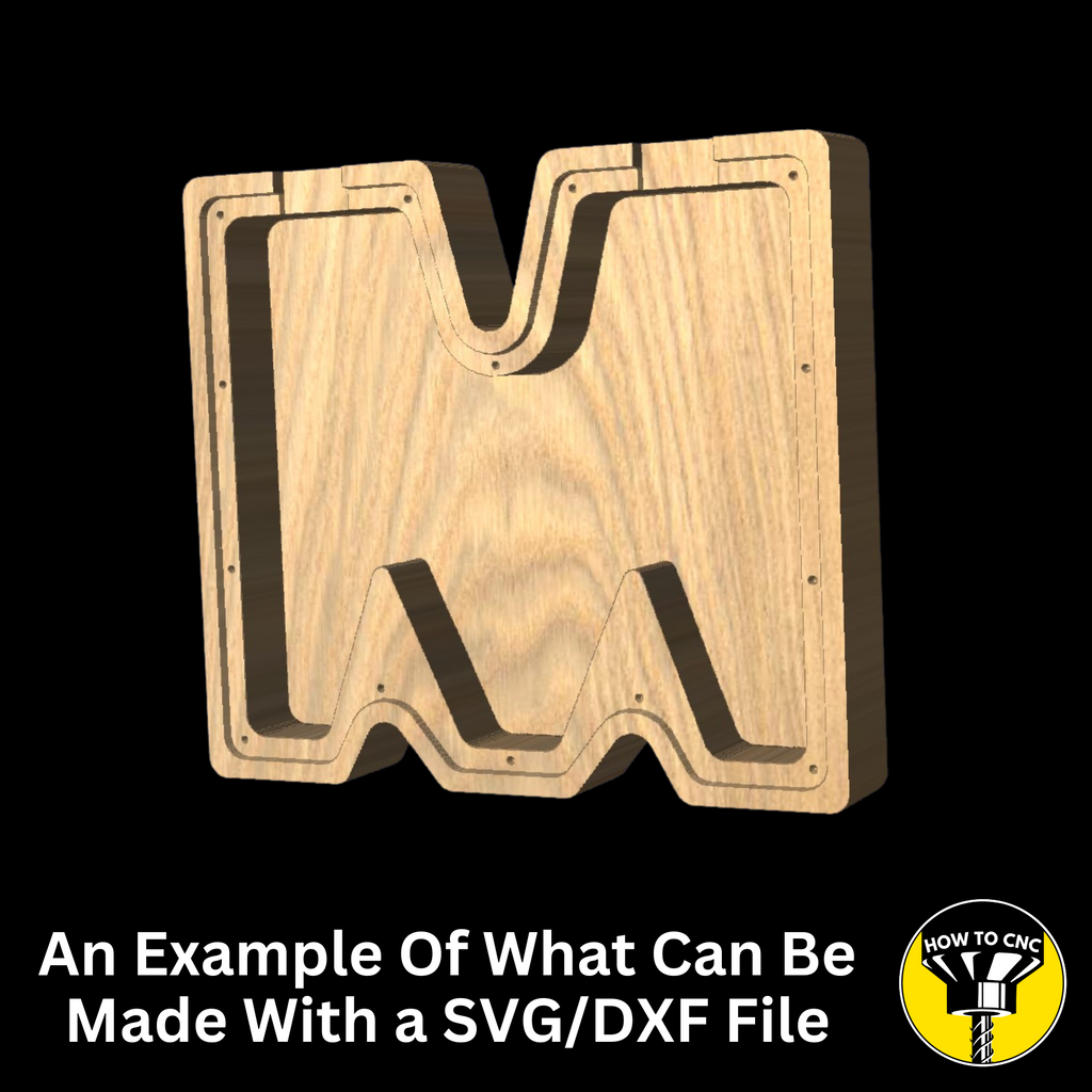 Letter M Money Box SVG File for CNC Router, Alphabet Money Box CNC SVG, Money Box Router File, (Digital Download)
