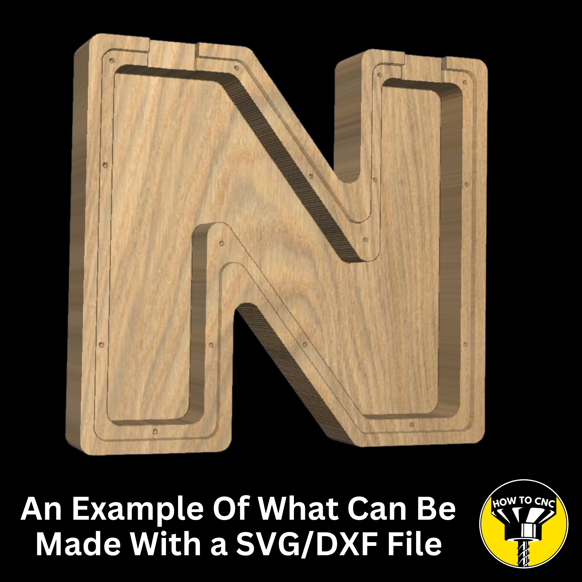 Letter N Money Box SVG File for CNC Router, Alphabet Money Box CNC SVG, Money Box Router File, (Digital Download)