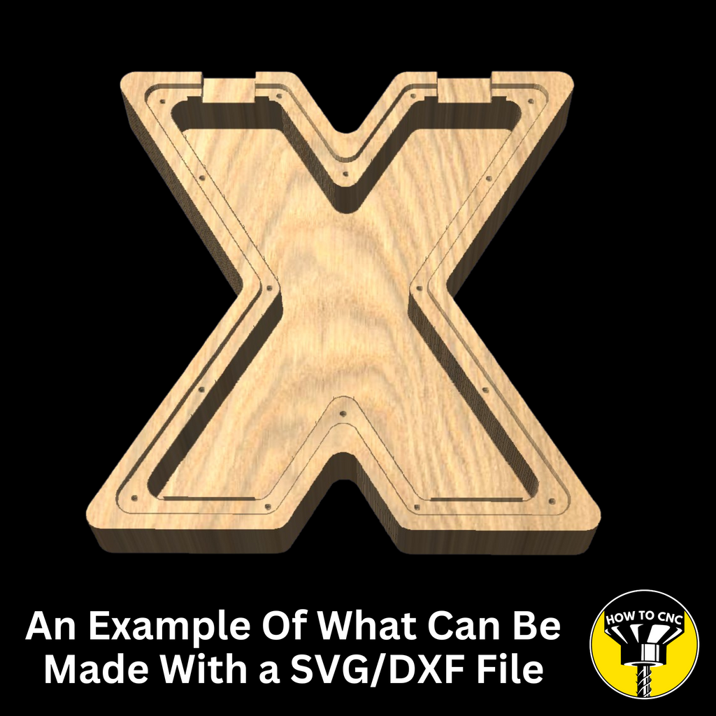 Letter X Money Box SVG File for CNC Router, Alphabet Money Box CNC SVG, Money Box Router File, (Digital Download)