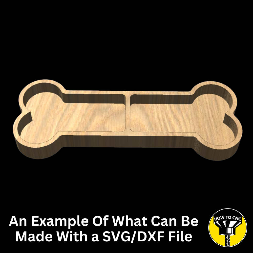 Dog Bone Bowl SVG File, Pet Bowl Router File, CNC Dog Bowl File (Digital Download)