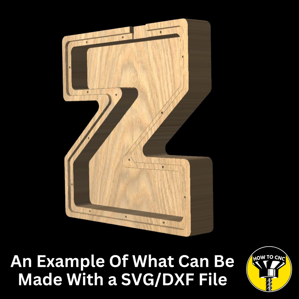 Letter Z Money Box SVG File for CNC Router, Alphabet Money Box CNC SVG, Money Box Router File, (Digital Download)