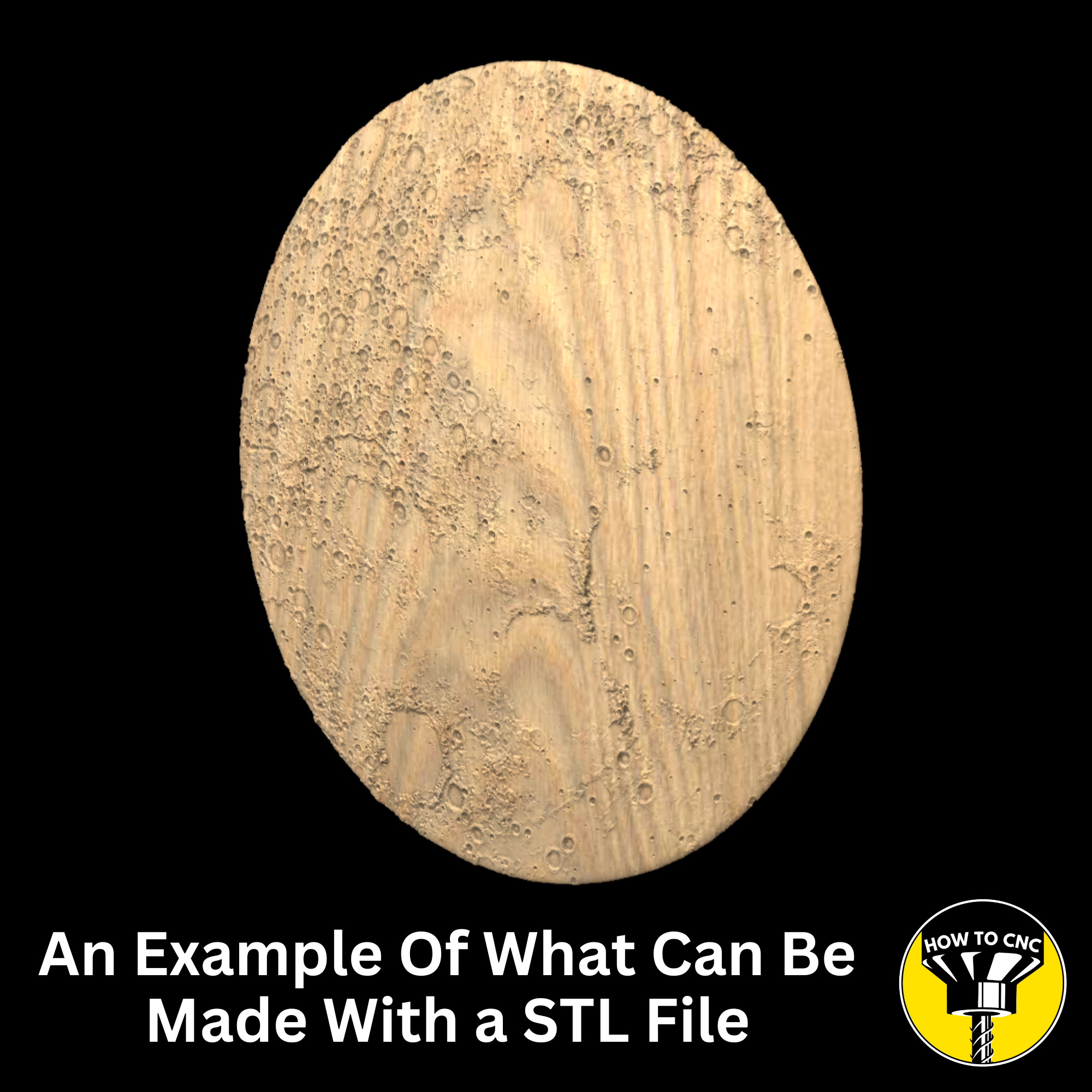 3D Dome Moon STL File for CNC & 3D Printing, CNC Wall Art Decor (Digital Download)