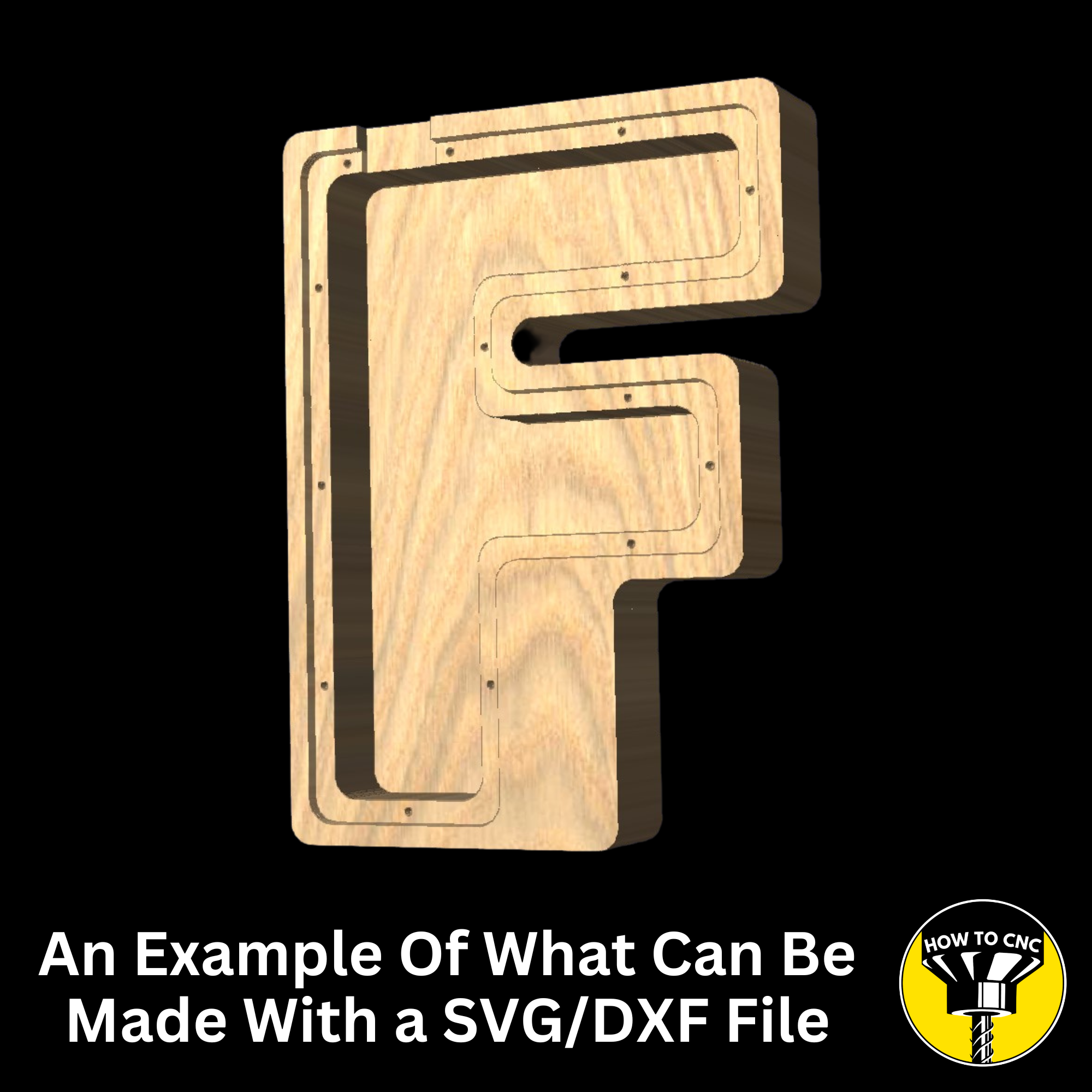 Letter F Money Box SVG File for CNC Router, Alphabet Money Box CNC SVG, Money Box Router File, (Digital Download)