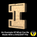 Letter I Money Box SVG File for CNC Router, Alphabet Money Box CNC SVG, Money Box Router File, (Digital Download)