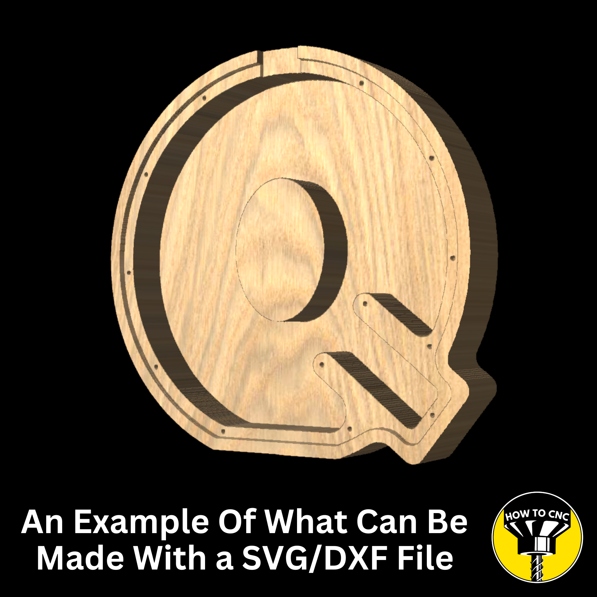 Letter Q Money Box SVG File for CNC Router, Alphabet Money Box CNC SVG, Money Box Router File, (Digital Download)