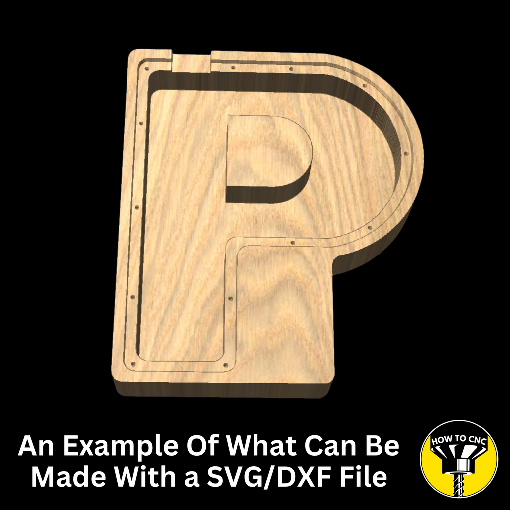 Letter P Money Box CNC File, Money Box SVG File, Money Box File, Kids Money Box Router File, (Digital Download)