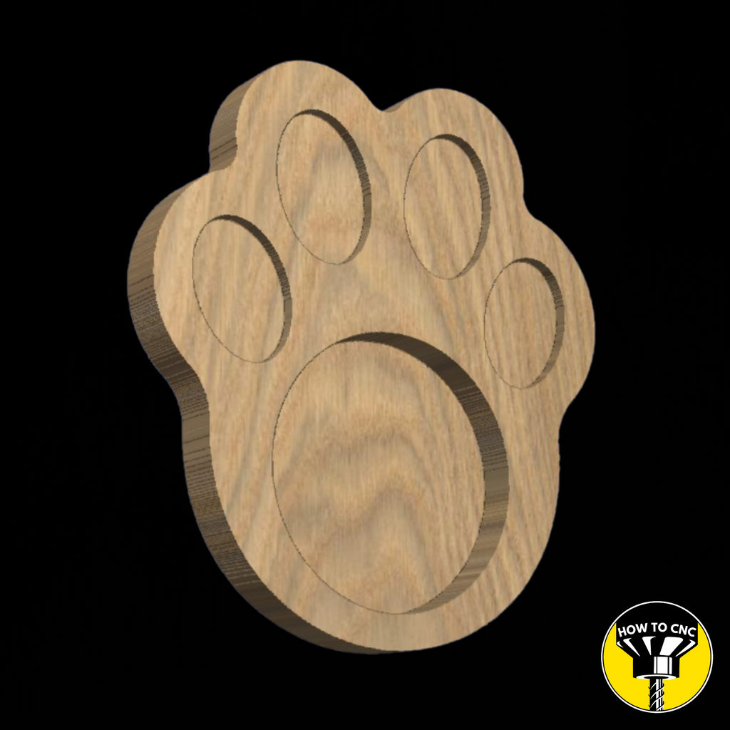 Cat Paw Bowl SVG File, CNC Pet Bowl File, Pet Bowl CNC Router File (Digital Download)
