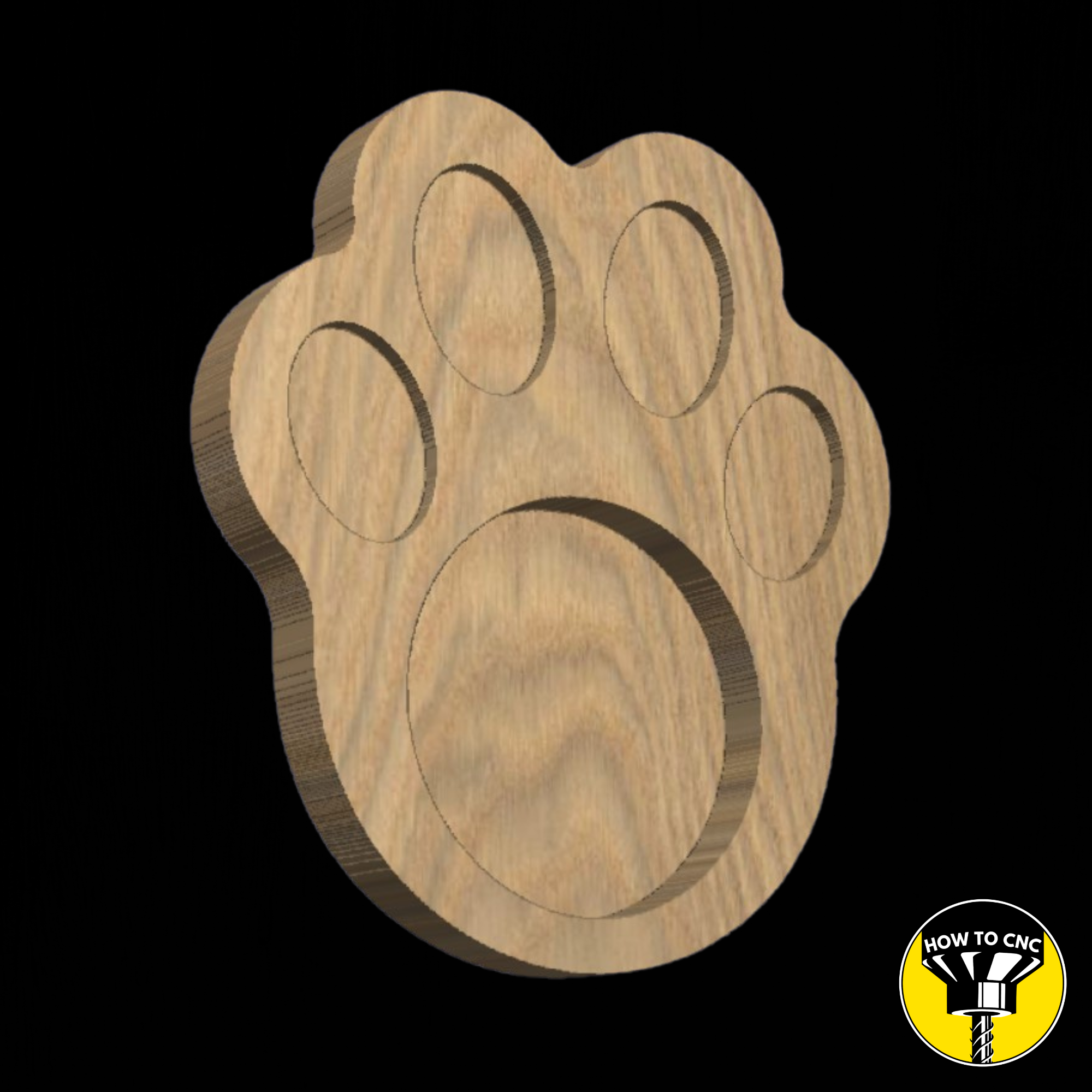 Cat Paw Bowl SVG File, CNC Pet Bowl File, Pet Bowl CNC Router File (Digital Download)