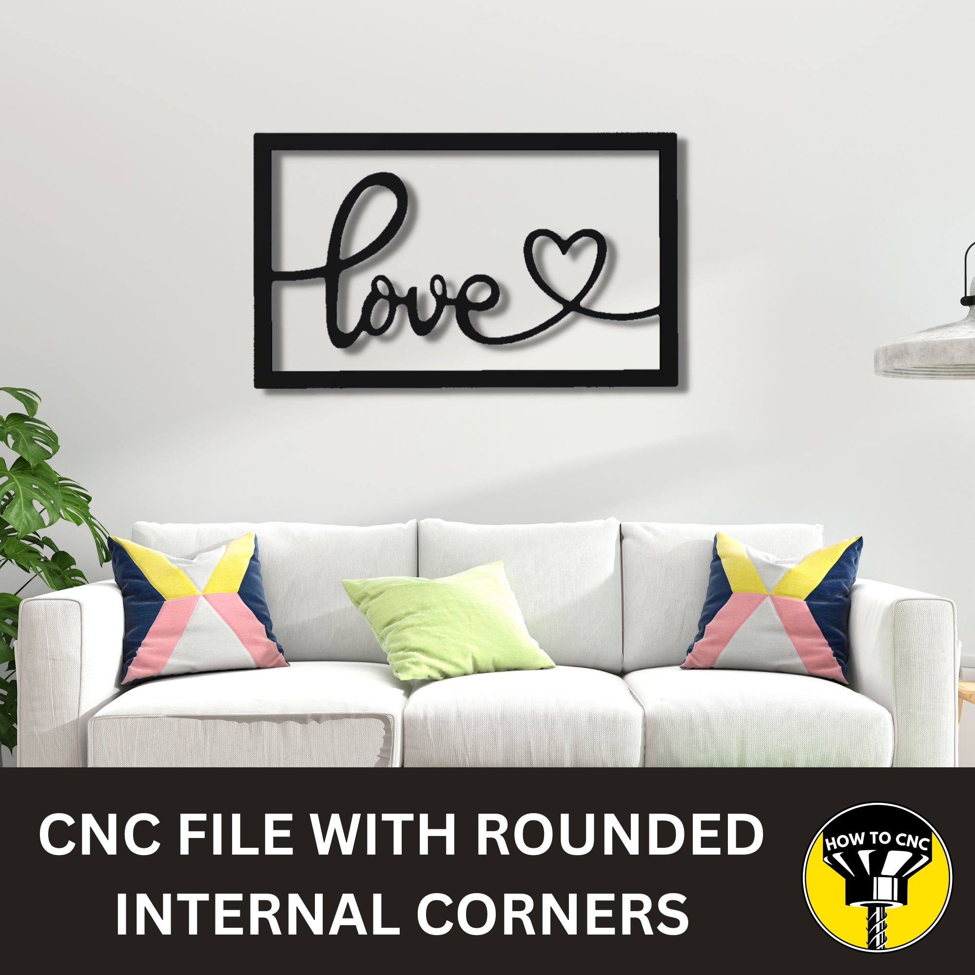 Love Wall Art SVG File, CNC Router Wall Love Sign (Digital Download)