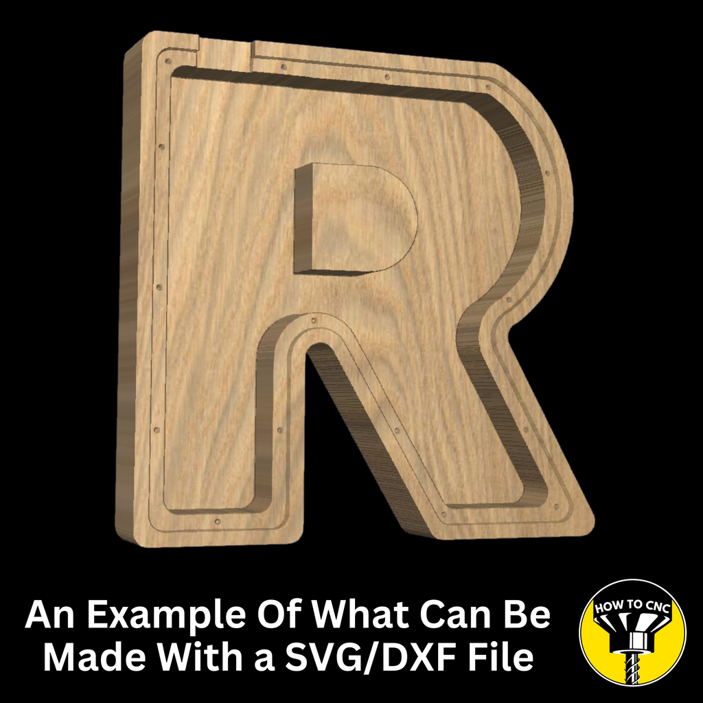 Letter R Money Box SVG File for CNC Router, Alphabet Money Box CNC SVG, Money Box Router File, (Digital Download)