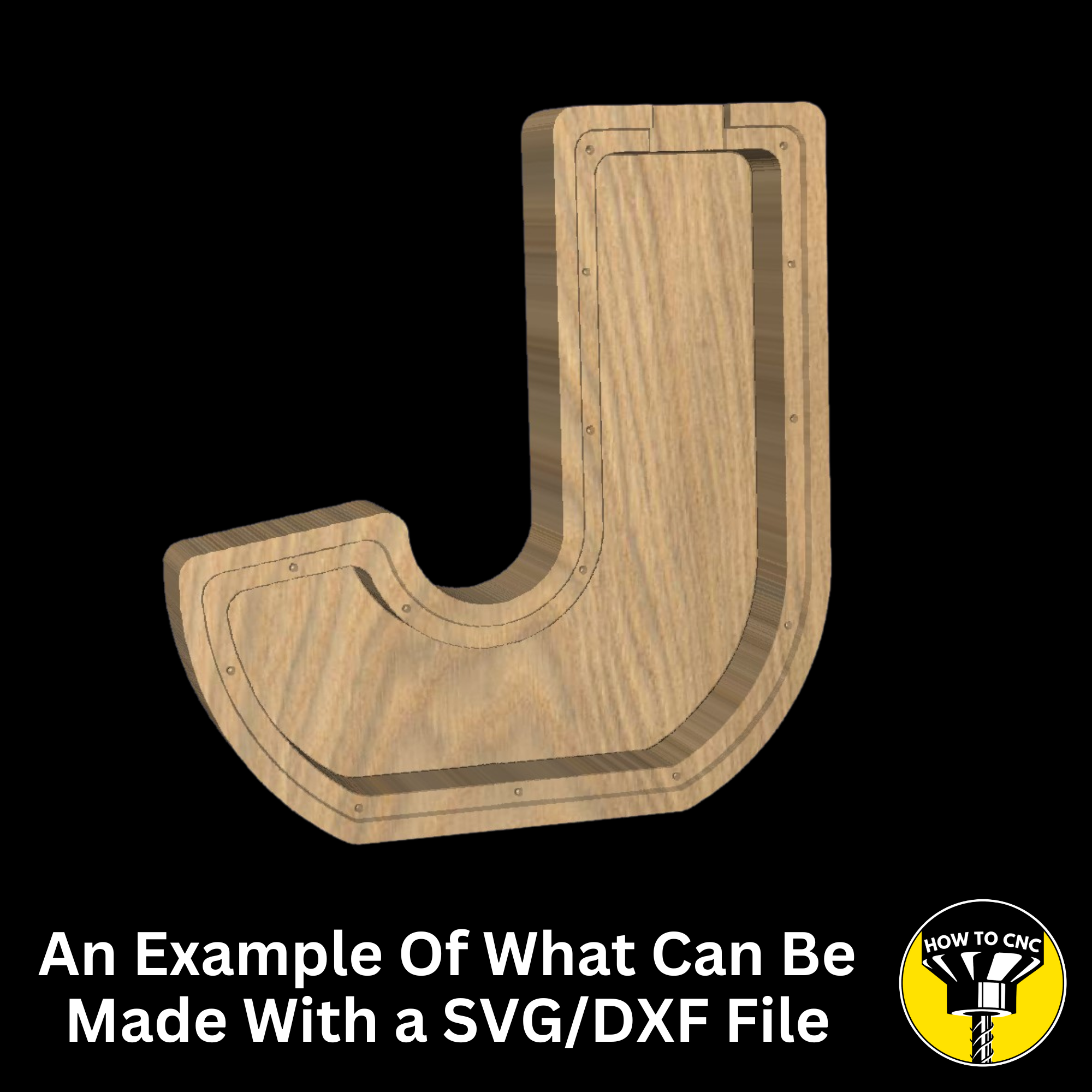 Letter J Money Box SVG File for CNC Router, Alphabet Money Box CNC SVG, Money Box Router File, (Digital Download)