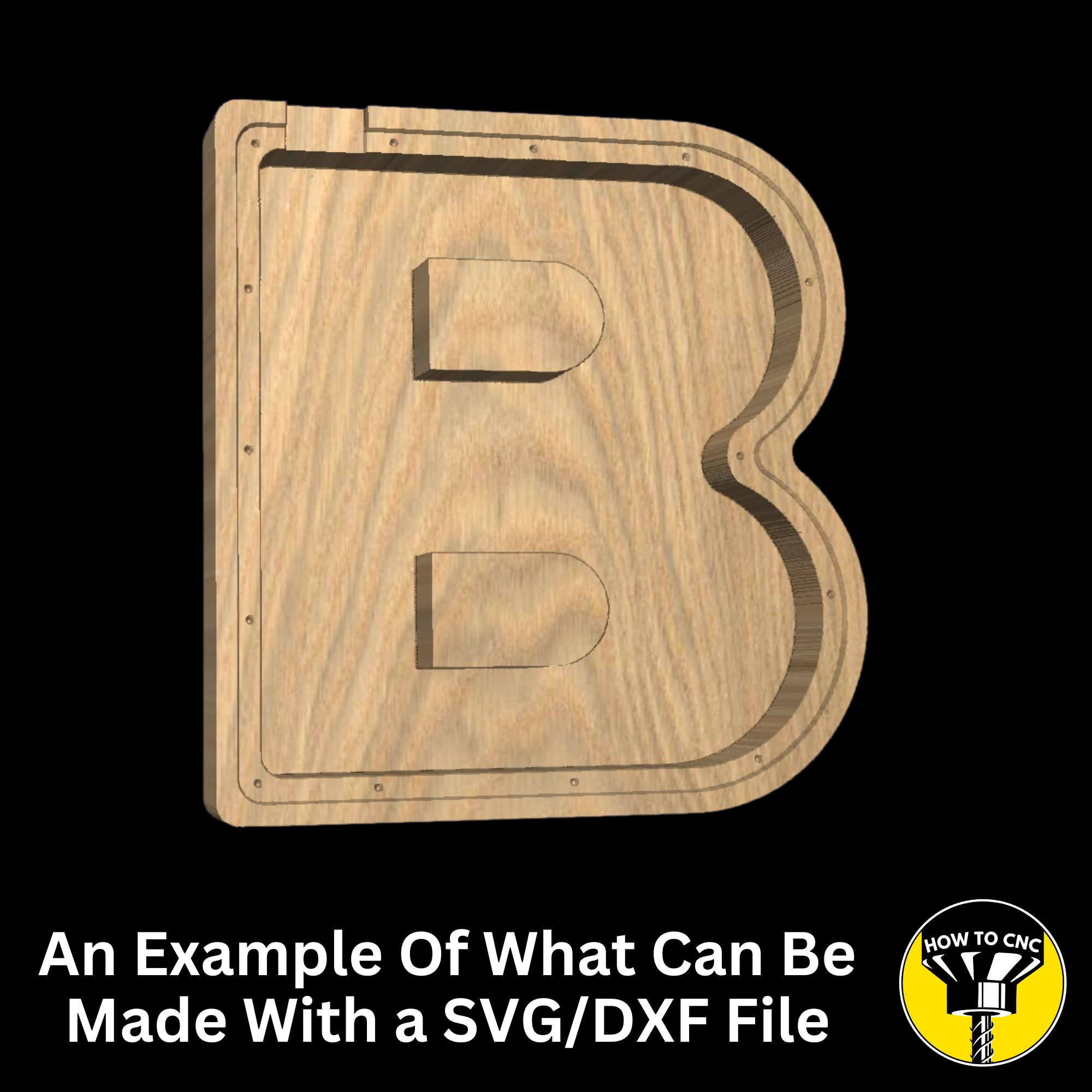 Letter B Money Box SVG File for CNC Router, Alphabet Money Box CNC SVG, Money Box Router File, (Digital Download)