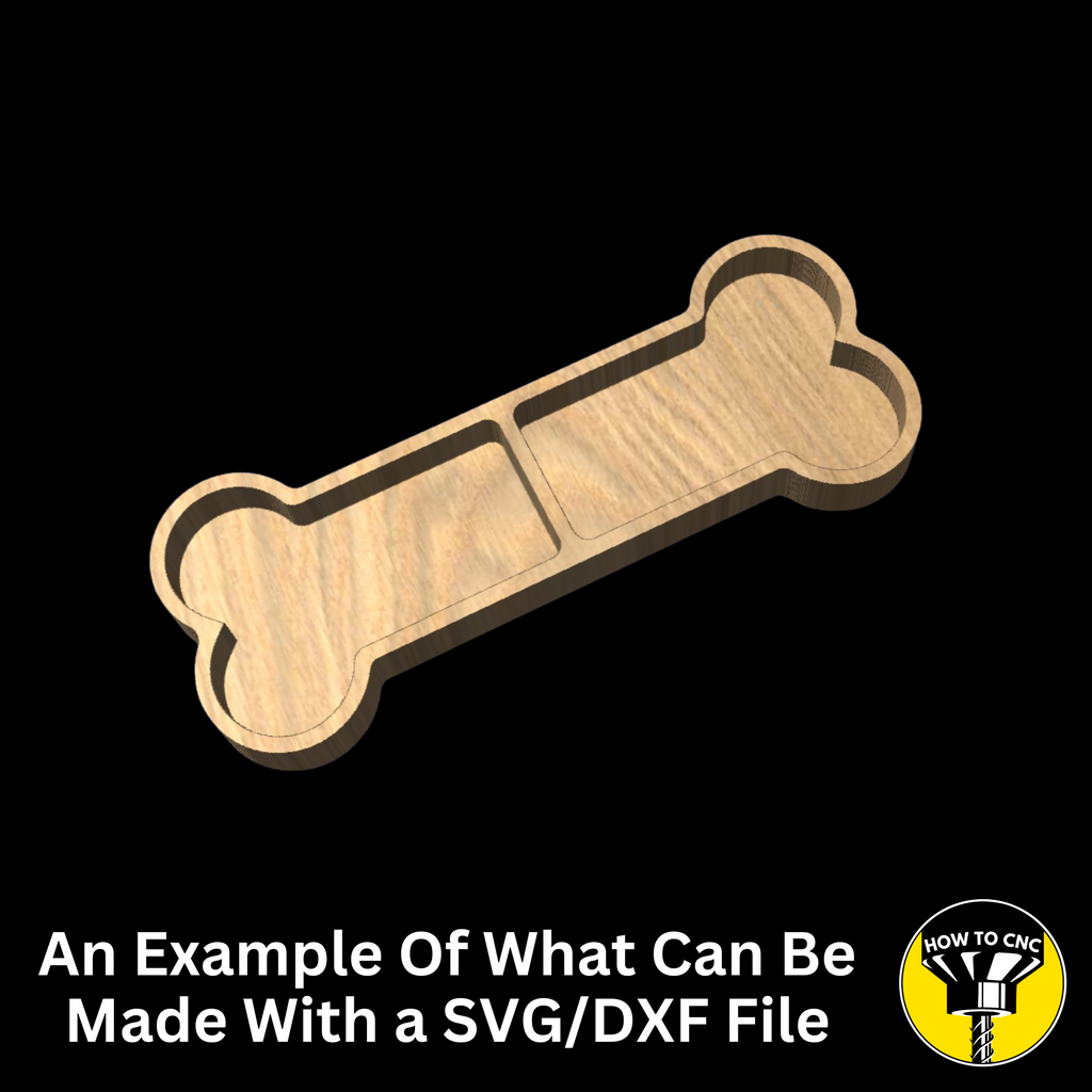 Dog Bone Bowl SVG File, Pet Bowl Router File, CNC Dog Bowl File (Digital Download)
