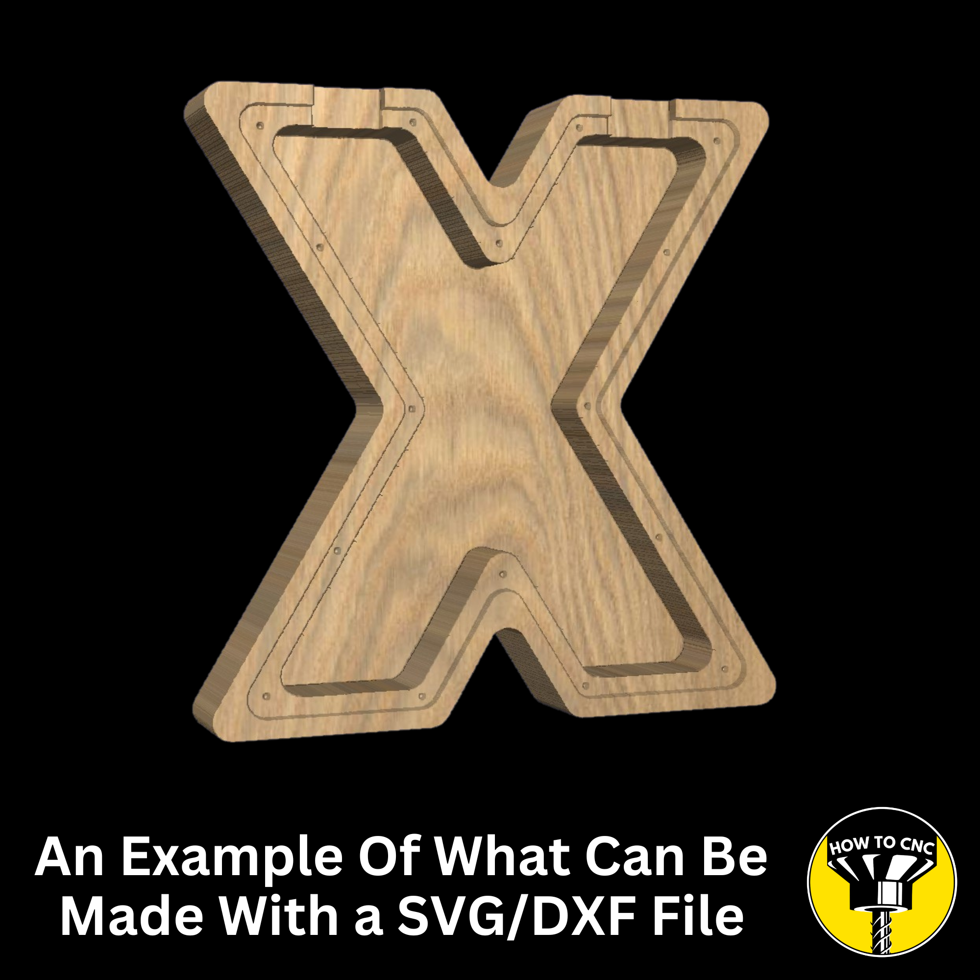 Letter X Money Box SVG File for CNC Router, Alphabet Money Box CNC SVG, Money Box Router File, (Digital Download)