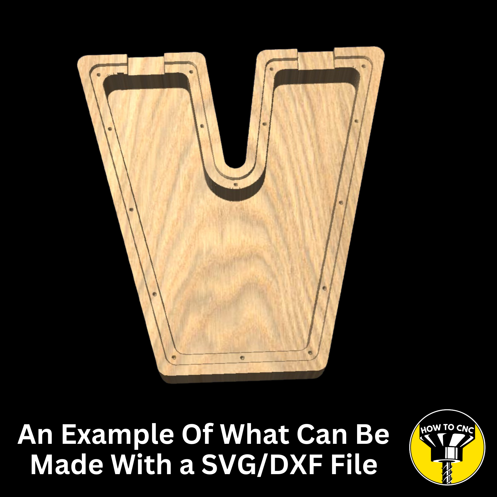 Letter V Money Box SVG File for CNC Router, Alphabet Money Box CNC SVG, Money Box Router File, (Digital Download)