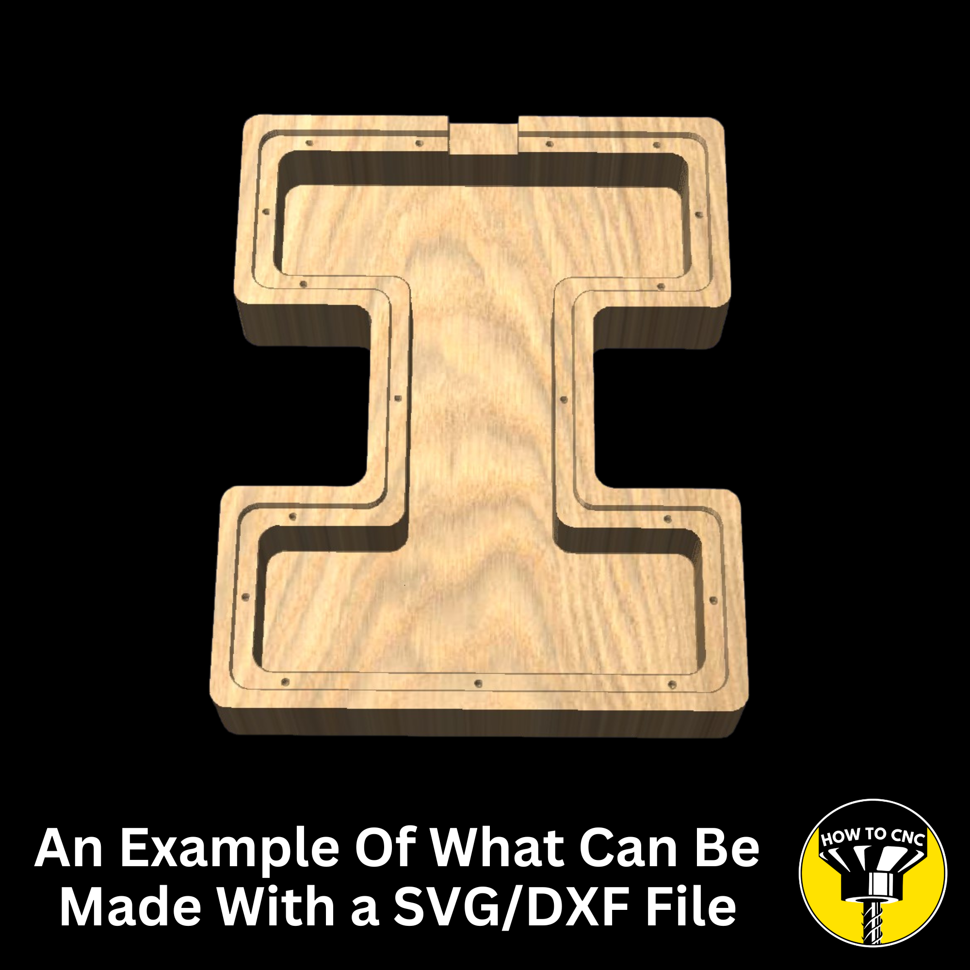 Letter I Money Box SVG File for CNC Router, Alphabet Money Box CNC SVG, Money Box Router File, (Digital Download)