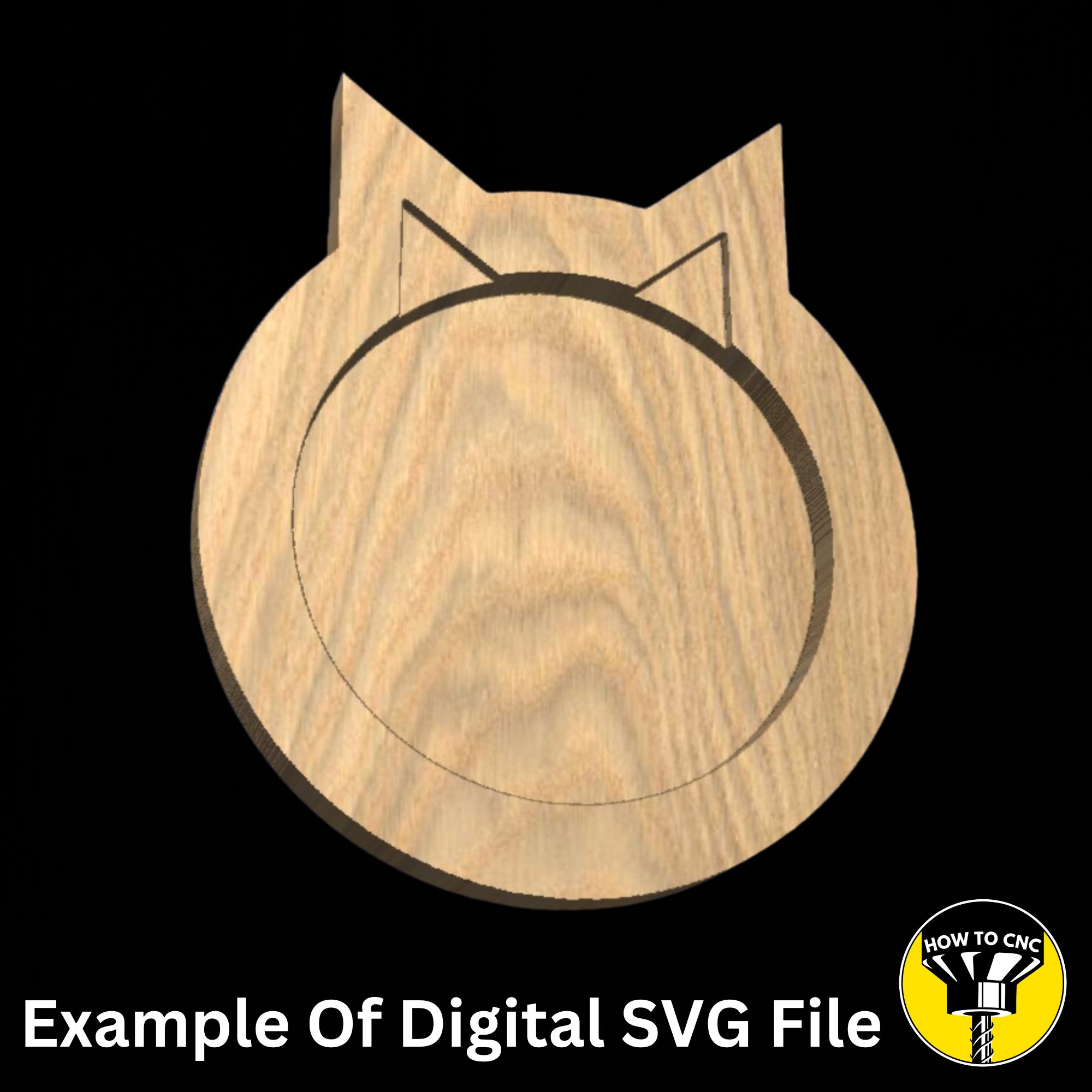 Cat Bowl SVG File, CNC Pet Bowl File, Cat Bowl Router File (Digital Download)