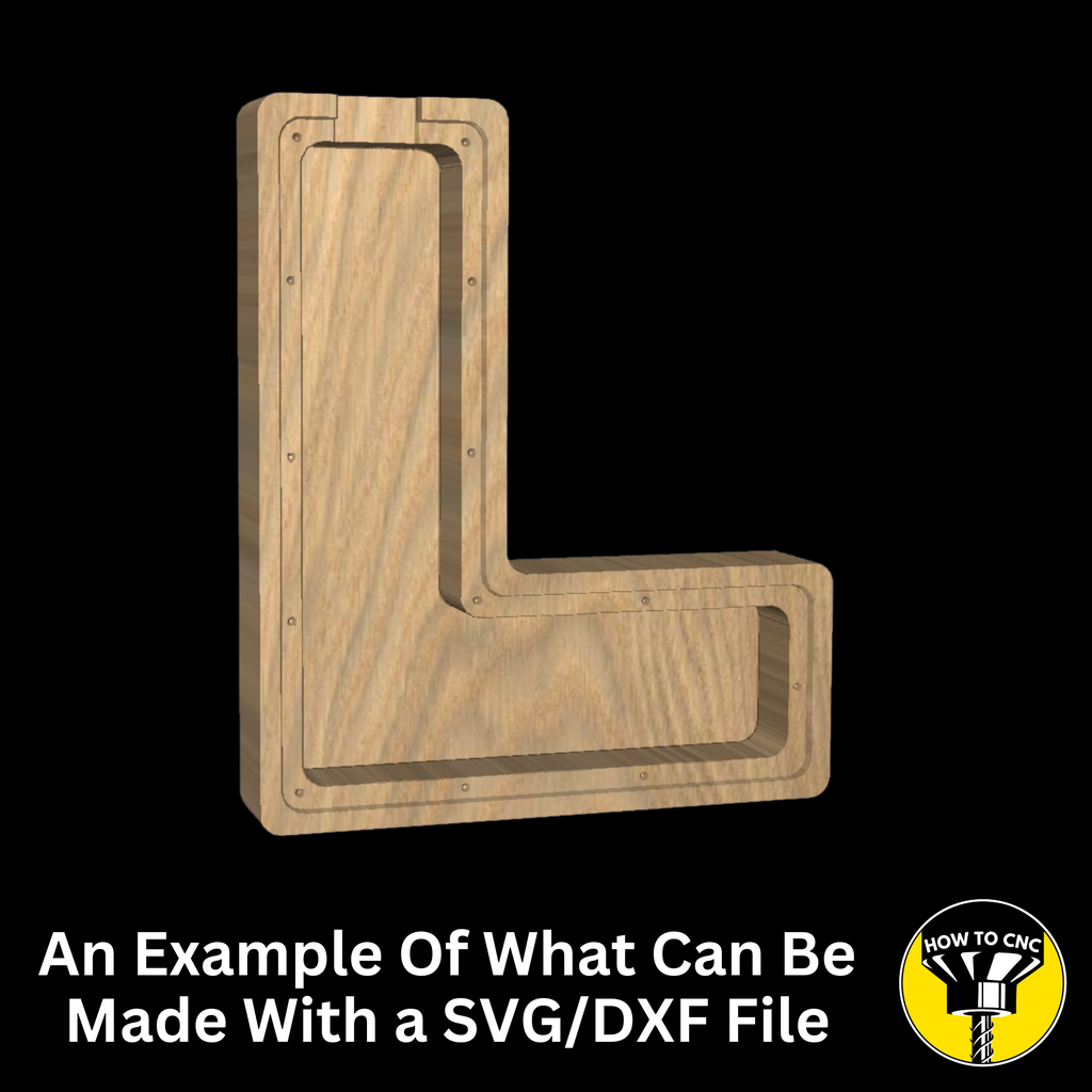 Letter L Money Box SVG File for CNC Router, Alphabet Money Box CNC SVG, Money Box Router File, (Digital Download)