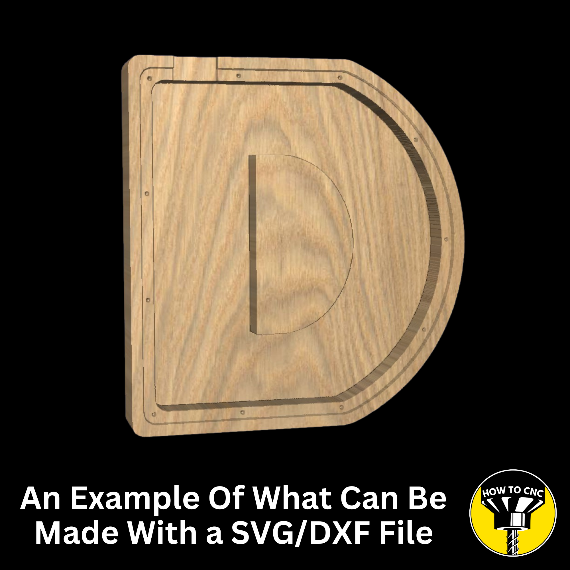 Letter D Money Box SVG File for CNC Router, Alphabet Money Box CNC SVG, Money Box Router File, (Digital Download)