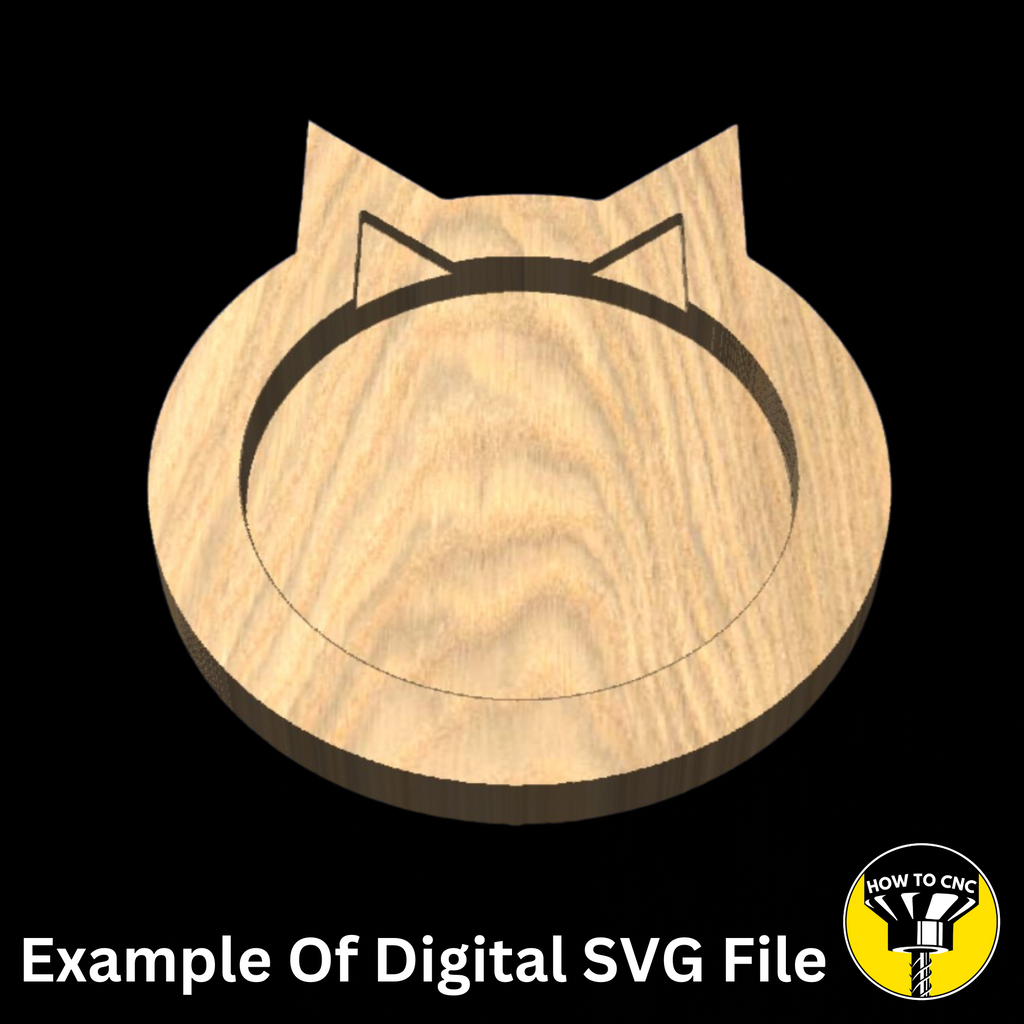 Cat Bowl SVG File, CNC Pet Bowl File, Cat Bowl Router File (Digital Download)