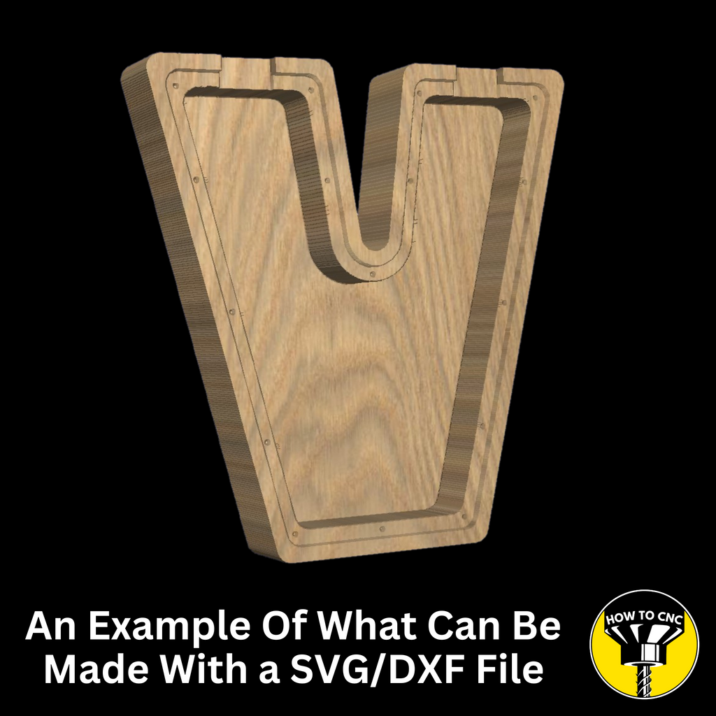 Letter V Money Box SVG File for CNC Router, Alphabet Money Box CNC SVG, Money Box Router File, (Digital Download)