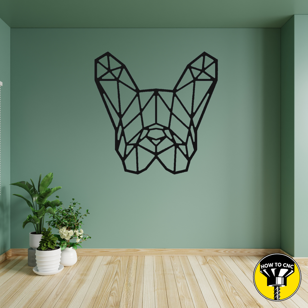 Geometric French Bulldog STL File, French Bulldog Laser Cut File, French Bulldog Router File (Digital Download)